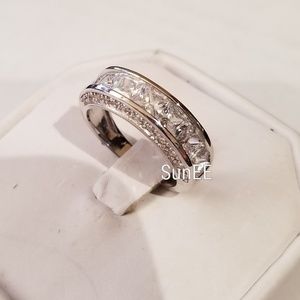 NEW 925 STERLING SILVER MENS WEDDING BAND RING